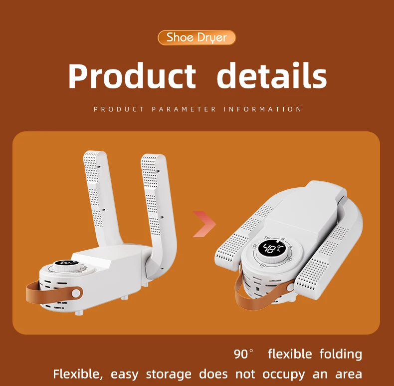 Q1 Intelligent Timer Shoe Dryer  Adjustable Dryer Quick Drying Deodorizing Sterilizing Shoe Dryer Household Shoe Warmer Heater