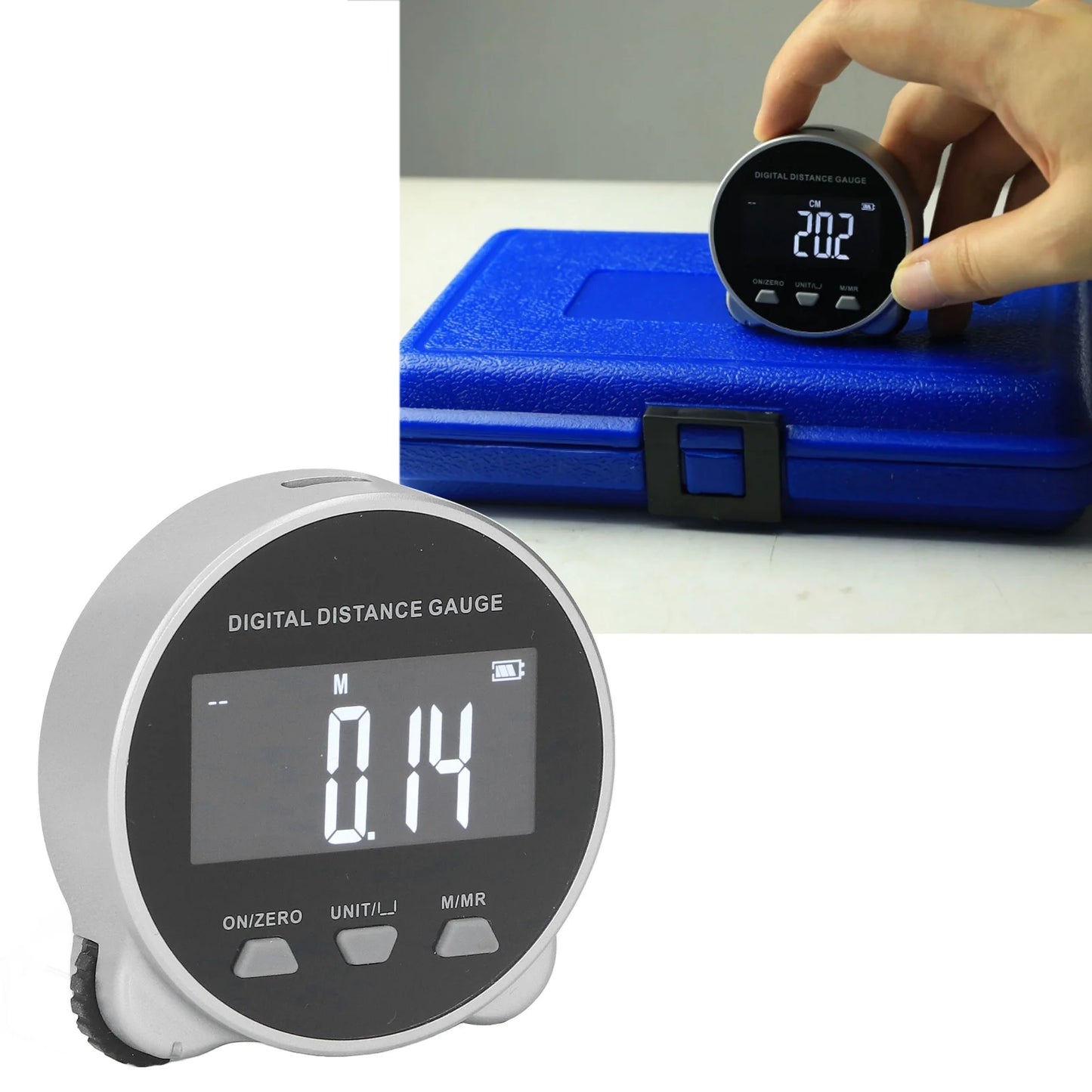 Digital Tape Measure Digital Display Roller Ruler 199.999m Semiconductor Microprocessor Electronic Rolling Ruler for Measurement