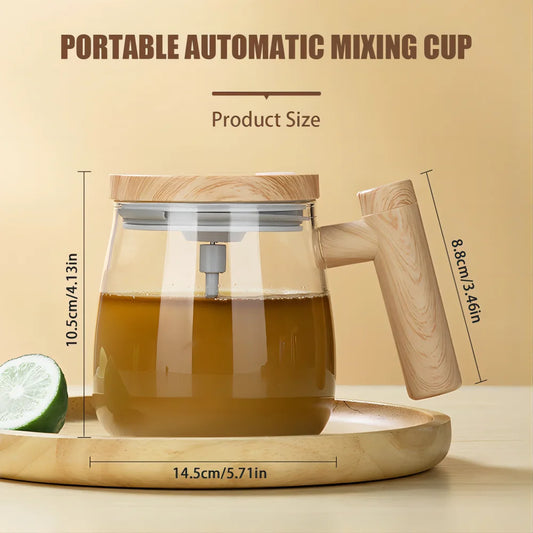 Electric Mixing Cups for Drinks Self Stirring Coffee Cup Portable Glass Mug Automatic Mix Cup for Juice Milk Milk Tea Soy Milk